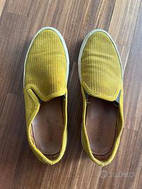 BUTTERO slip-on uomo in pelle scamosciata gialla