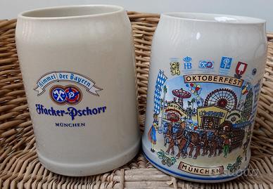 2 tazze grandi originali Oktoberfest capienza 0.5