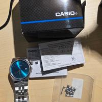 Orologio Casio uomo acciaio quadrante blu elegante