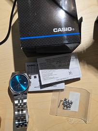 Orologio Casio uomo acciaio quadrante blu elegante