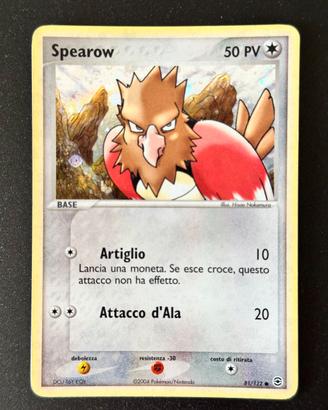 Carta Pokemon Spearow Reverse Holo 81/112 FL