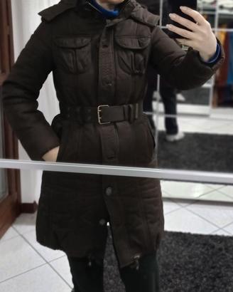 Giaccone midi imbottito con cappuccio staccabile 