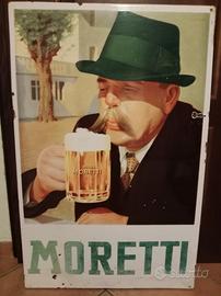 Targa smaltata baffo Moretti 