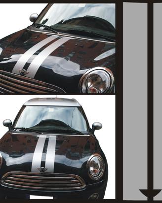 2 Adesivi striscia MINI Cooper Clubman 2010