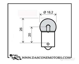 4 Lampadine arancio 12V 10W BA15S G18 frecce boost