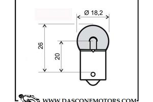 4 Lampadine arancio 12V 10W BA15S G18 frecce boost