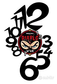 Diablo diabolik orologio a parete ULTRAS LAZIO