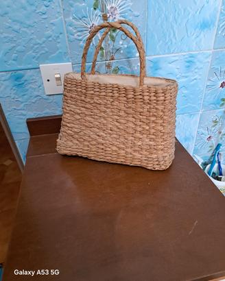 Borsa a mano Accessorize in paglia intrecciato 