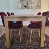 tavolo allungabile in legno massello 180x90 
