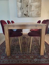 tavolo allungabile in legno massello 180x90 