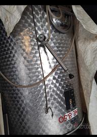 botte 850 litri per vino in acciaio 