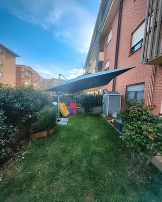 ombrellone da giardino 3x4 - grigio antracite 