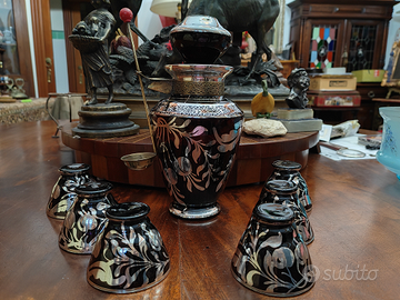 Servizio vetro murano per ciliegie sotto spirito