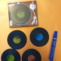 Set 4 sottobicchieri