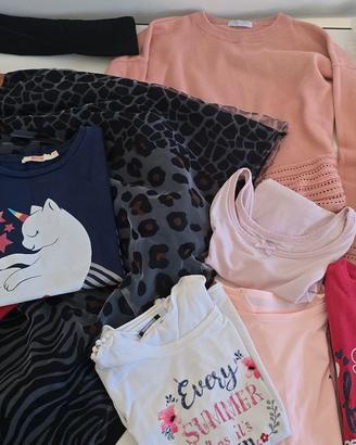 Lotto stock abbigliamento bimba 9/10 anni 17 pezzi