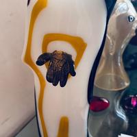 Vaso in vetro lattimo  Danilo Zanella Murano