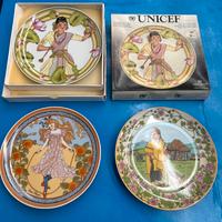 3 piatti da collezione unicef n.1-3-5