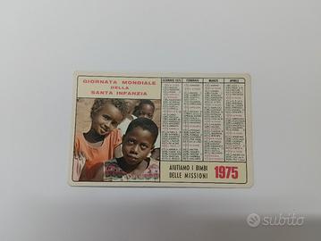 Calendario da portafoglio del 1975 