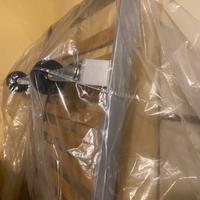 Doghe  legno letto  singolo con ruote