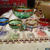 Set macedonia in vetro artistico stile murano