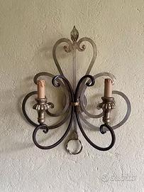 3 applique (lampade da muro) in ferro