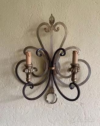 3 applique (lampade da muro) in ferro
