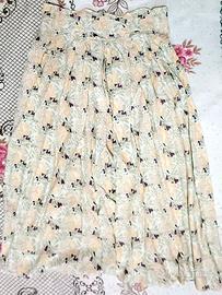 Gonna lunga floreale con coulisse in vita