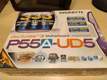 LGA 1156 Gigabyte P55A UD5 USB 3 + core i7