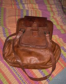 borsa zainetto vintage in pelle