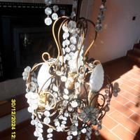 Lampadario in ottone vintage