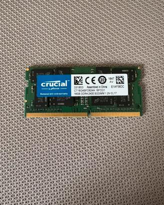 Ram SODIMM 1x16gb 2400mhz