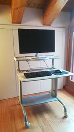 CARRELLO PC PORTACOMPUTER CON RUOTE