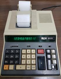 Calcolatrice anni '80 con nastro bicolore