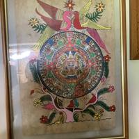 Quadro messicano raffigurante mesi calendariali