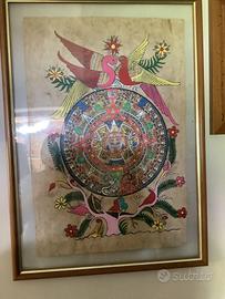 Quadro messicano raffigurante mesi calendariali