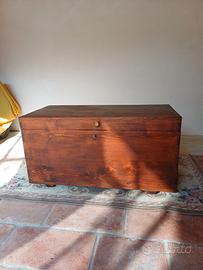 baule antico in abete 1930/1940