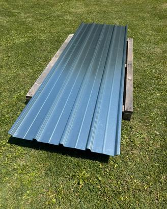 Lamiere Grecate Zincate 250 x 82 cm – Nuove