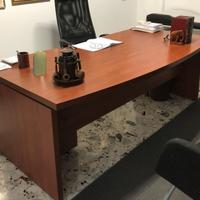 SCRIVANIA IN LEGNO MOGANO