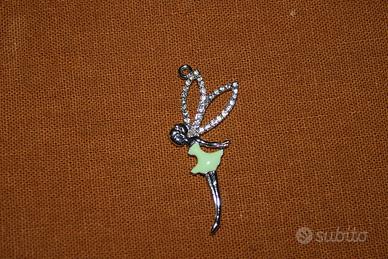 Ciondolo fata punto luce con vestito verde