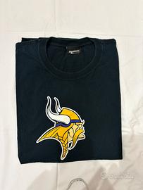 T-shirt Reebok con logo Vikings Tg XL