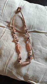 collana in corda e pietre bigiotteria 