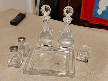 set oliera di cristallo 