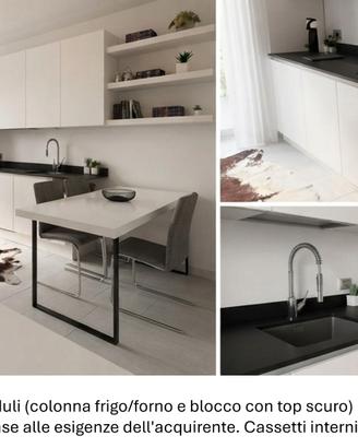 Cucina moderna completa di elettrodomestici