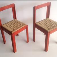 2 sedie impagliate a mano  in legno nuove