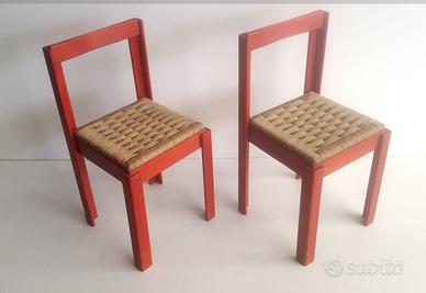 2 sedie impagliate a mano in legno nuove - Arredamento e