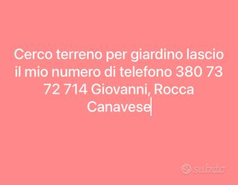 Terreno per giardino