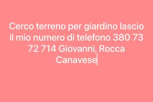 Terreno per giardino