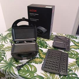 Piastra Elettrica Grill per Panini, Toast, Waffles