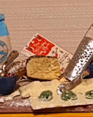 Tagliere con Ravioli in Miniatura per Dollhouse