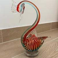Cigno in vetro soffiato di Murano anni 60/70